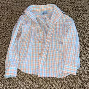Little boys check print button down shirt size 4/5
